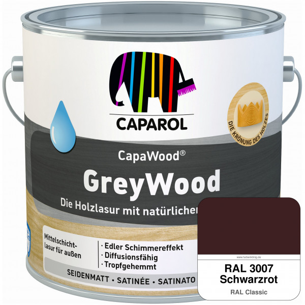 CapaWood® GreyWood (RAL 3007 Schwarzrot) - ersetzt Capadur GreyWood
