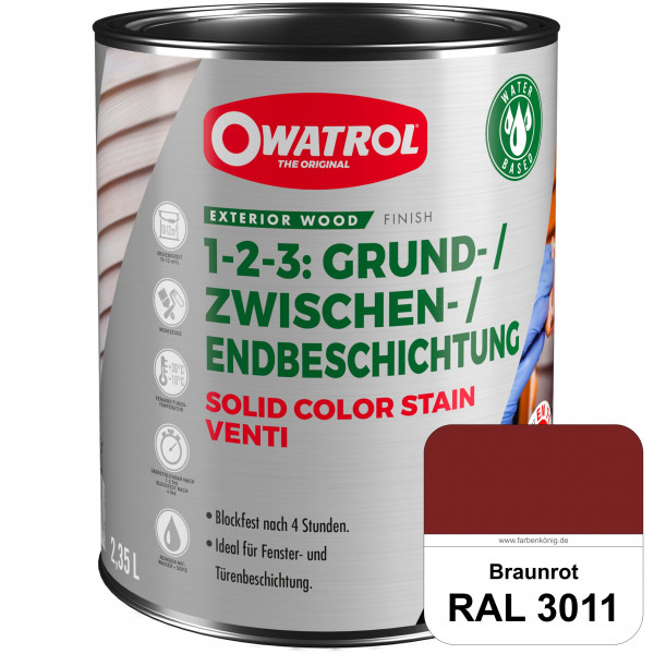SOLID COLOR STAIN VENTI (RAL 3011 Braunrot)