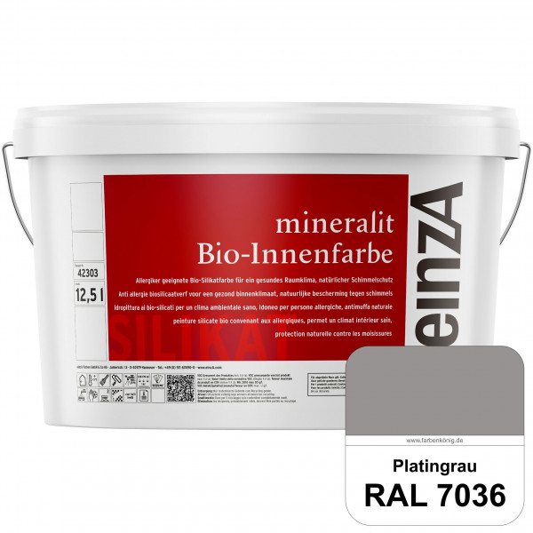 einzA mineralit Bio-Innenfarbe (RAL 7036 Platingrau) Bio-Silikat-Innenfarbe gemäß VOB DIN 18 363