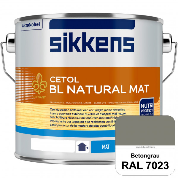 Cetol BL Natural Mat (RAL 7023 Betongrau) Matte, wasserverdünnnbare Dünnschichtlasur