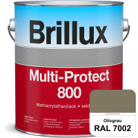 Multi-Protect 800 (RAL 7002 Olivgrau) seidenmatter, hoch wetterbeständiger Methacrylatharzlack, für 