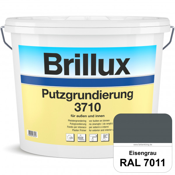 Putzgrundierung 3710 (RAL 7011 Eisengrau) Wetterbeständige & quarzhaltige Grundierfarbe auf Dispersi
