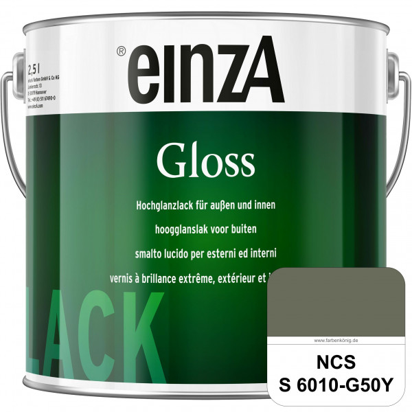 einzA Gloss (NCS S 6010-G50Y) Hochwertiger Alkydharzlack in Premium-Qualität, hochglänzend.