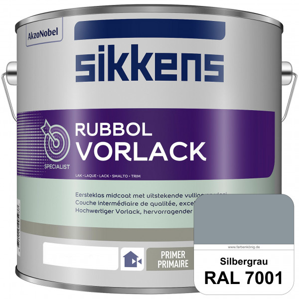 Rubbol Vorlack (RAL 7001 Silbergrau) Aromatenfreier Vorlack der Spitzenklasse (außen & innen)