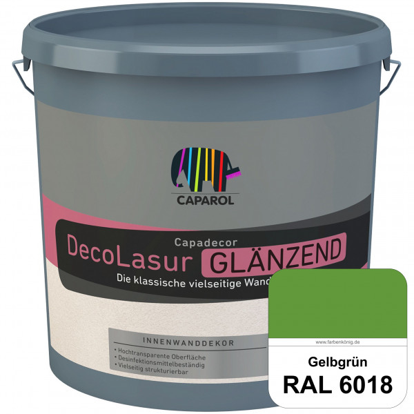 Capadecor DecoLasur Glänzend (RAL 6018 Gelbgrün) Glänzende Lasurfarbe auf Dispersionsbasis (innen)