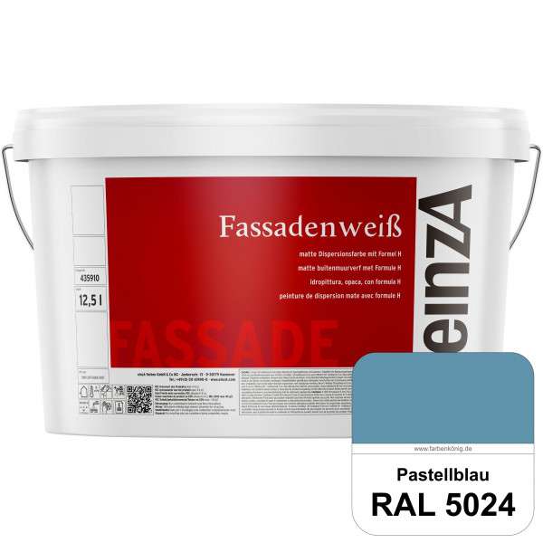 einzA Fassadenweiß (RAL 5024 Pastellblau) Sil-Fassadenfarbe gegen Schmutz & Vergrünung