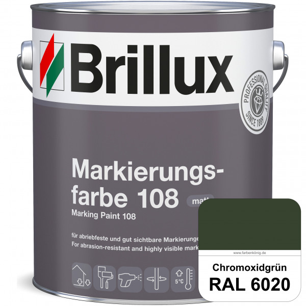 Markierungsfarbe 108 (RAL 6020 Chromoxidgrün) Markierungsfarbe für Asphalt, Betonböden, Zementestric