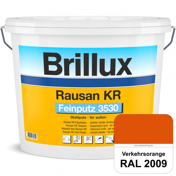 Rausan KR Feinputz 3530 (RAL 2009 Verkehrsorange) organisch gebundener & verarbeitungsfertiger Glatt