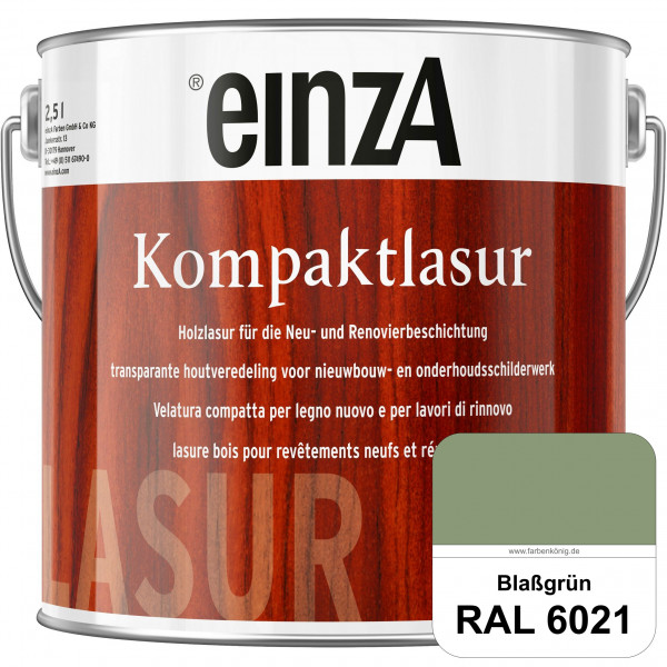 einzA Kompaktlasur (RAL 6021 Blassgrün) Lasuranstrich für den Neu- und Renovieranstrich