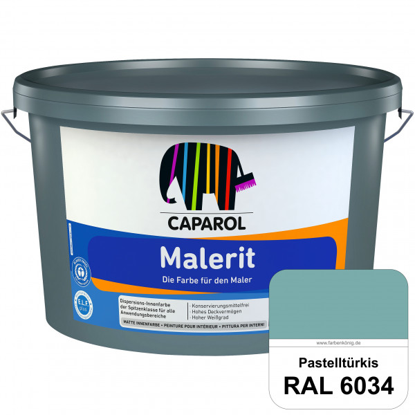 Malerit E.L.F. (RAL 6034 Pastelltürkis) matte Innenfarbe für Neu- & Renovierungsanstriche