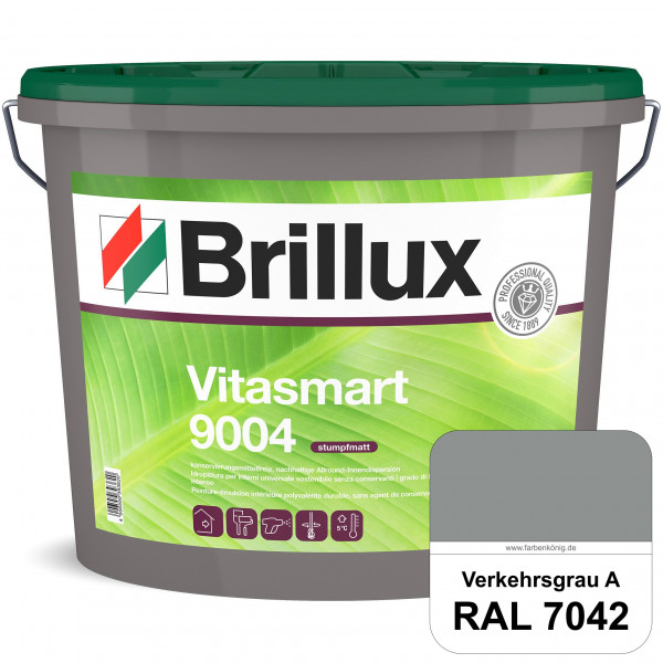 Vitasmart 9004 (RAL 7042 Verkehrsgrau A) Hochwertige matte konservierungsmittelfreie Innendispersion
