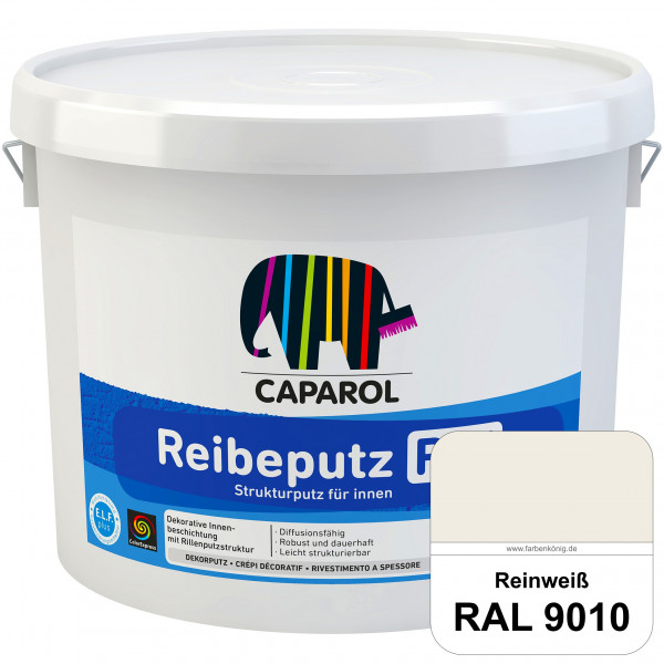 Reibeputz R 15 (RAL 9010 Reinweiß) Dekorputze für dekorative Innenbeschichtungen