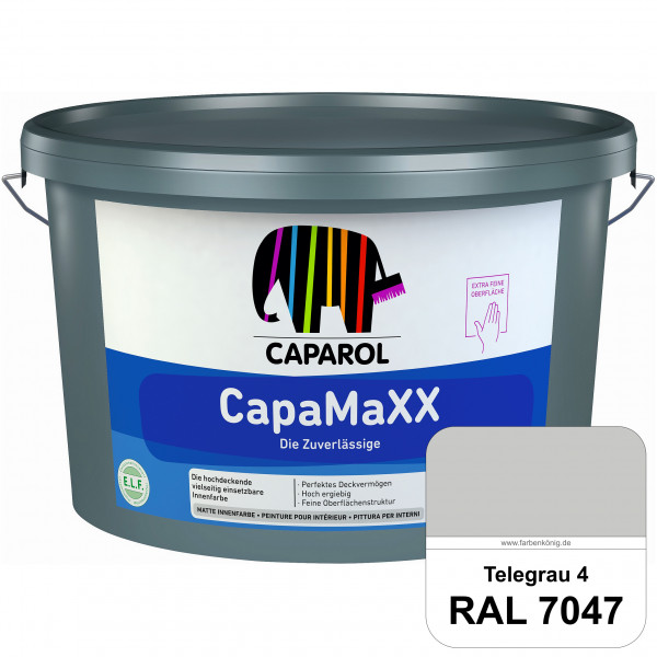 CapaMaXX (RAL 7047 Telegrau 4) tuchmatte Innenfarbe mit hohem Deckvermögen und Ergiebigkeit