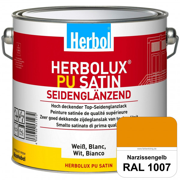 Herbolux PU Satin (RAL 1007 Narzissengelb) Top-PU-Seidenglanzlack (Innen & Außen)