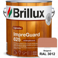ImpraGuard 625 (RAL 3012 Beigerot) imprägnierende Lasur (lösemittelhaltig) für allen Laub- und Nadel
