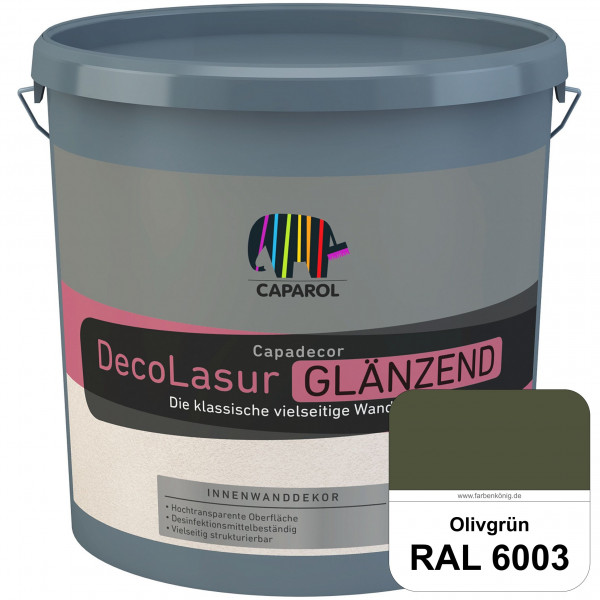 Capadecor DecoLasur Glänzend (RAL 6003 Olivgrün) Glänzende Lasurfarbe auf Dispersionsbasis (innen)