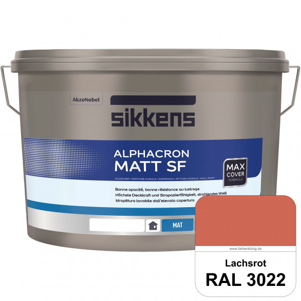 Alphacron Matt SF (RAL 3022 Lachsrot) stumpfmatte & hochwertige Premium-Wandfarbe (innen)