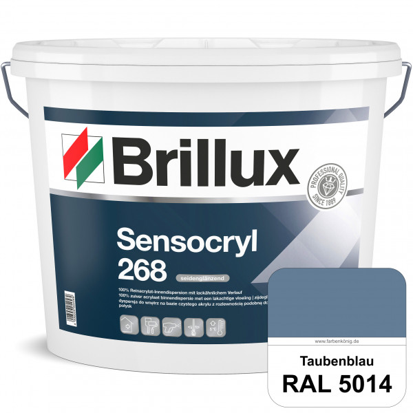 Sensocryl ELF 268 (RAL 5014 Taubenblau) hochwertige seidenglänzende & strapazierfähige Reinacrylat-I