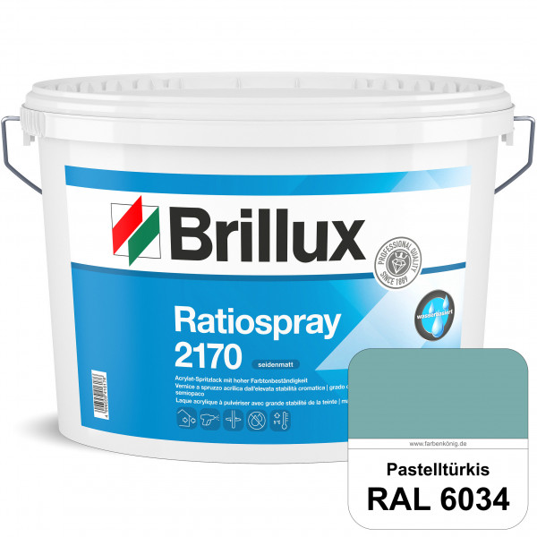 Ratiospray 2170 (RAL 6034 Pastelltürkis) wasserbasierter, seidenmatter & farbtonbeständiger Allround