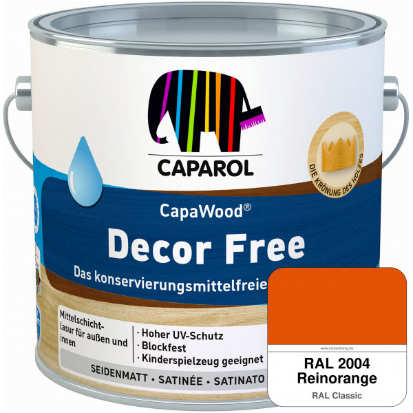 CapaWood® Decor Free (RAL 2004 Reinorange) - ersetzt Capadur DecorLasur KF