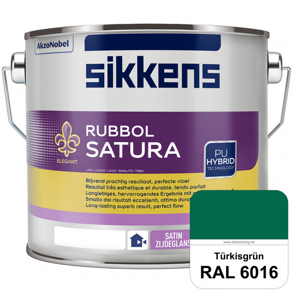 Rubbol Satura (RAL 6016 Türkisgrün) seidenglänzender Lack (lösemittelhaltig) innen & außen