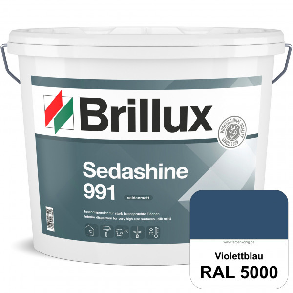 Sedashine 991 (RAL 5000 Violettblau) Seidenmatte Innendispersion für hoch strapazierfähige & gut rei