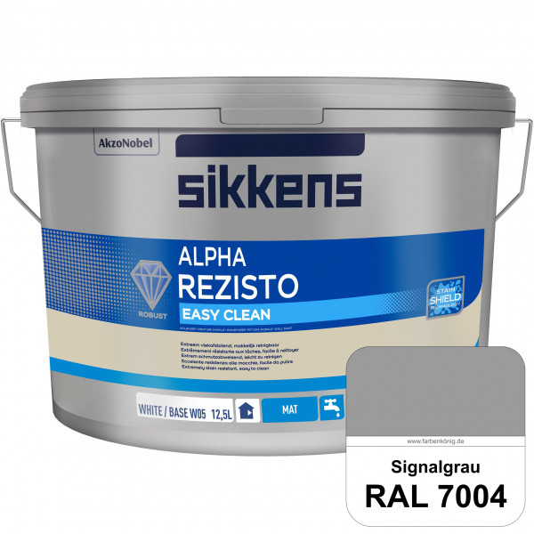 Alpha Rezisto Easy Clean (RAL 7004 Signalgrau) Extrem widerstandsfähige & matte Innenfarbe
