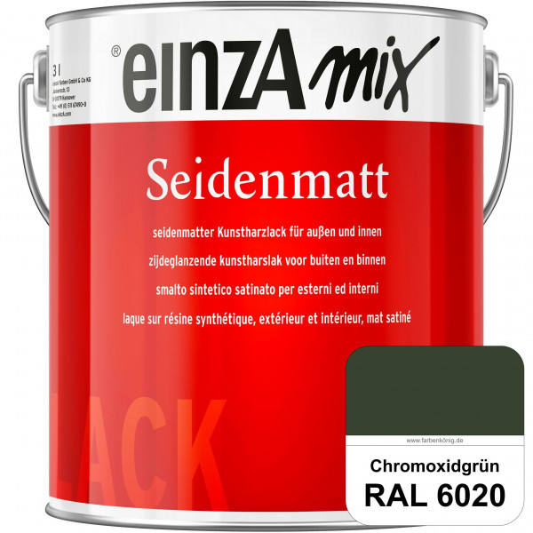 einzA Seidenmatt (RAL 6020 Chromoxidgrün) Lösemittelhaltiger Seidenmattlack
