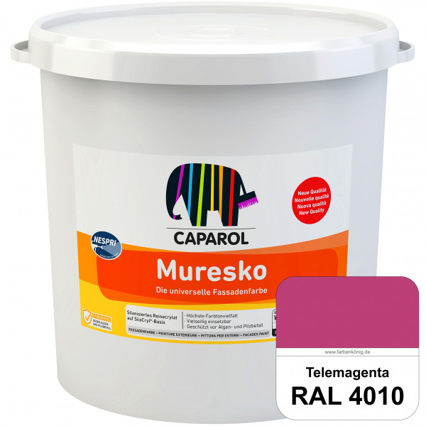 Muresko Nespri (R 30) (RAL 4010 Telemagenta) Silanisierte Reinacrylat-Fassadenfarbe auf SilaCryl®-Ba