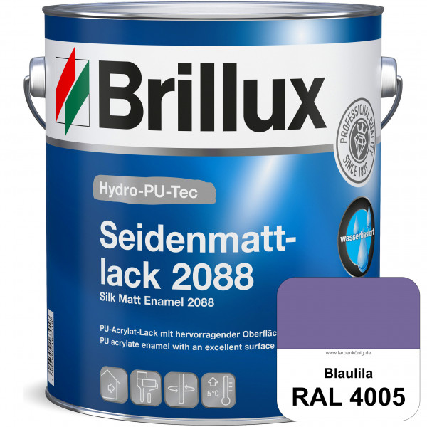 Hydro-PU-Tec Seidenmattlack 2088 (RAL 4005 Blaulila) PU-Seidenmattlack (wasserbasiert) innen