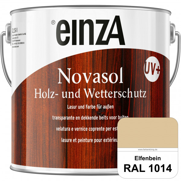 einzA Novasol HW Farbe (RAL 1014 Elfenbein) Deckender Wetterschutz für außen