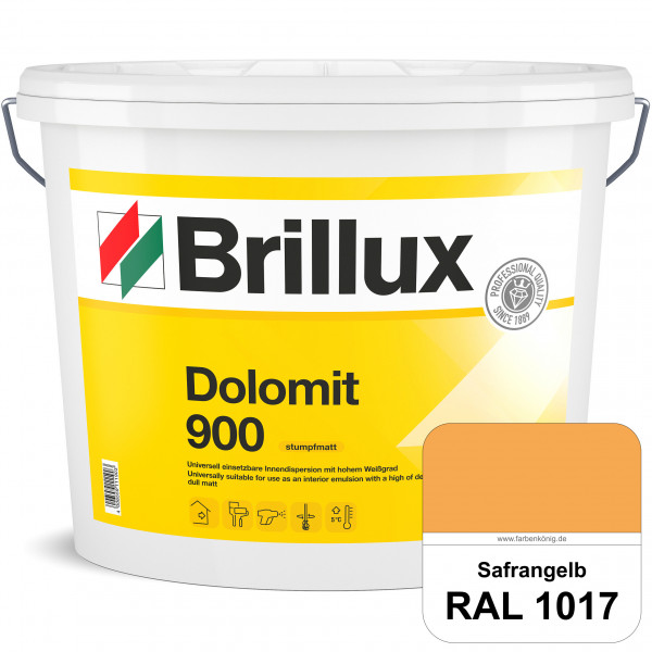 Dolomit 900 (RAL 1017 Safrangelb) stumpfmatte Innen-Dispersionsfarbe mit gutem Deckvermögen