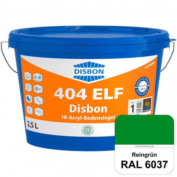 Disbon 404 ELF 1K-Acryl-Bodensiegel (RAL 6037 Reingrün) 1K PU-verstärkte, emissions- und lösemittelf