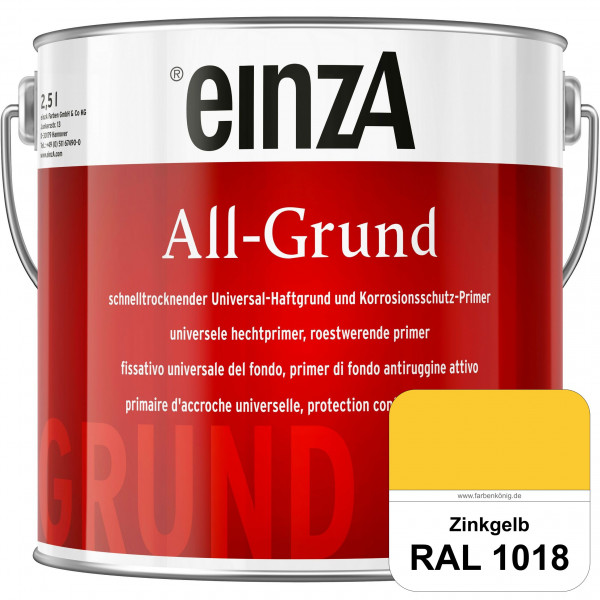 einzA All-Grund (RAL 1018 Zinkgelb) Schnelltrocknender Haftgrund & Korrosionsschutz-Primer
