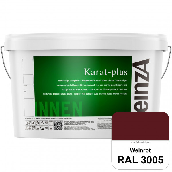 einzA Karat-plus (RAL 3005 Weinrot) Innenwandfarbe mit herausragenden Produkteigenschaften