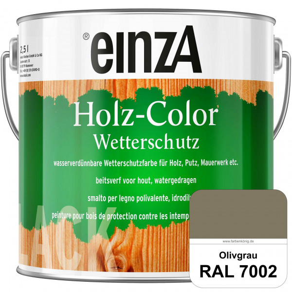 einzA Holz-Color (RAL 7002 Olivgrau) Wetterschutzfarbe für außen