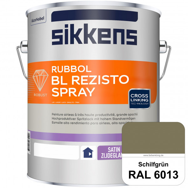 Rubbol BL Rezisto Spray (RAL 6013 Schilfgrün) Hochwertiger, strapazierfähiger Airlesslack für (innen