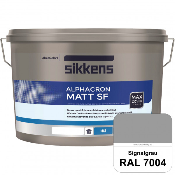 Alphacron Matt SF (RAL 7004 Signalgrau) stumpfmatte & hochwertige Premium-Wandfarbe (innen)