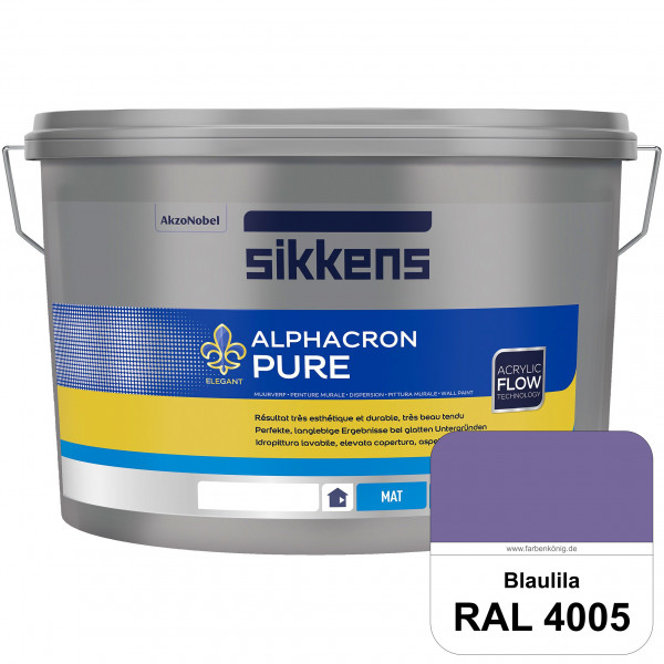 Alphacron Pure (RAL 4005 Blaulila) Edelmatte & hochertige Premium Wandfarbe für glatte Untergründe.