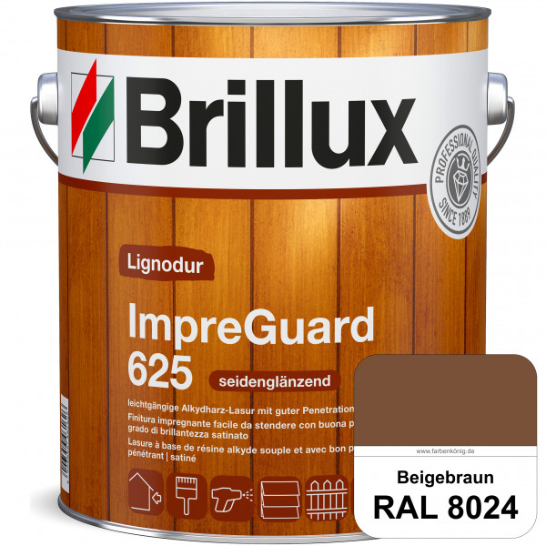 ImpraGuard 625 (RAL 8024 Beigebraun) imprägnierende Lasur (lösemittelhaltig) für allen Laub- und Nad