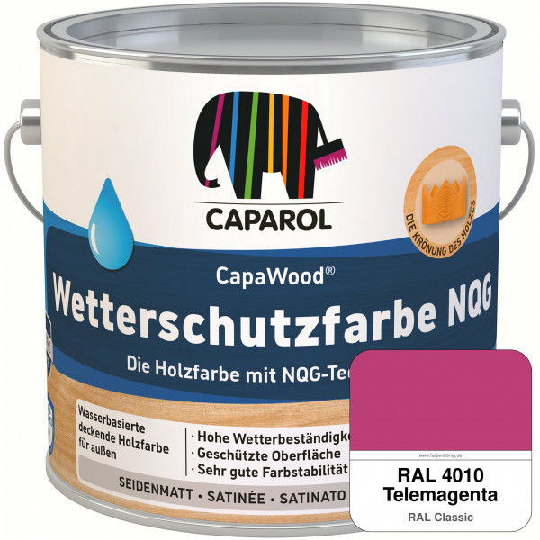 CapaWood® Wetterschutzfarbe NQG (RAL 4010 Telemagenta) - ersetzt Capadur Wetterschutzfarbe NQG