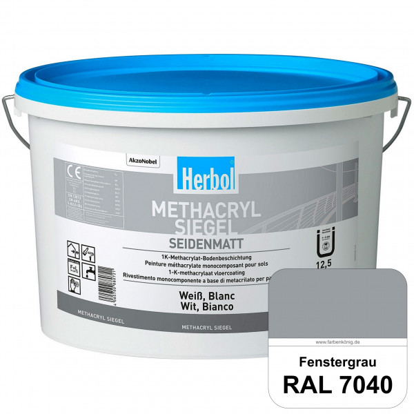 Methacryl Siegel (RAL 7040 Fenstergrau) seidenmatte 1K-Beschichtung Böden (Innen & Außen)