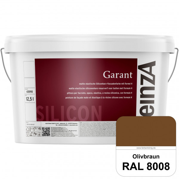 einzA Garant (RAL 8008 Olivbraun) elastische Siliconharz-Fassadenfarbe