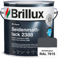 2K-Aqua Seidenmattlack 2388 (RAL 7015 Schiefergrau) mechanisch und chemisch hoch belastbar für außen