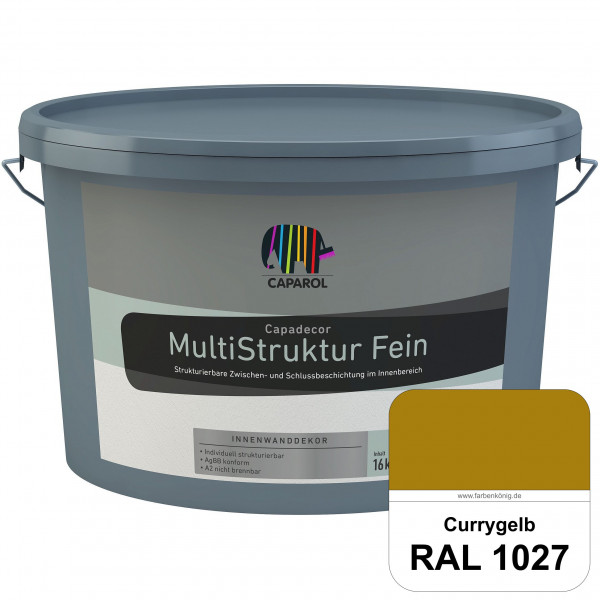 Capadecor MultiStruktur fein (RAL 1027 Currygelb) quarzgefüllte Zwischen- und Schlußbeschichtung in