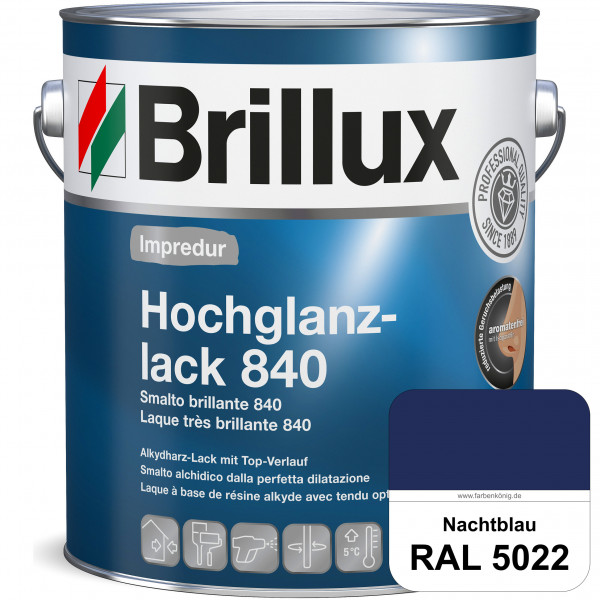 Impredur Hochglanzlack 840 (RAL 5022 Nachtblau) für Holz- und Metallflächen (löselmittelhaltig) inne