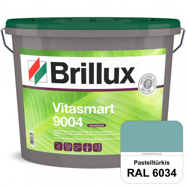 Vitasmart 9004 (RAL 6034 Pastelltürkis) Hochwertige matte konservierungsmittelfreie Innendispersion