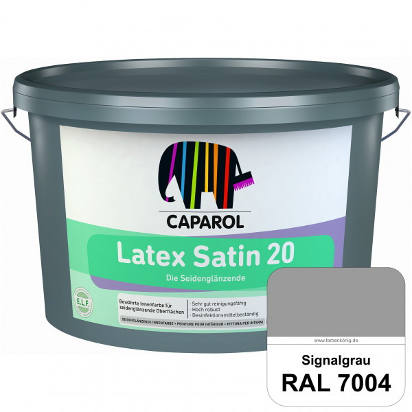 Latex Satin 20 (RAL 7004 Signalgrau) strapazierfähige seidenglänzende Latexfarbe (Innen)