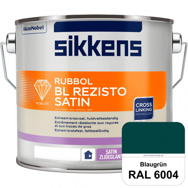 Rubbol BL Rezisto Satin (RAL 6004 Blaugrün) seidenglänzender und strapazierfähiger Lack (wasserbasie