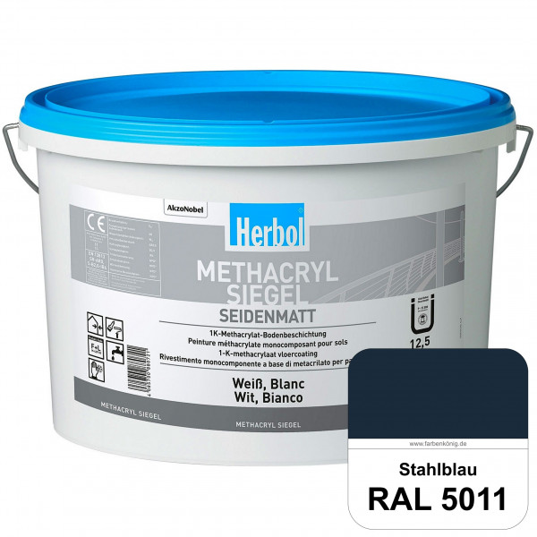 Methacryl Siegel (RAL 5011 Stahlblau) seidenmatte 1K-Beschichtung Böden (Innen & Außen)